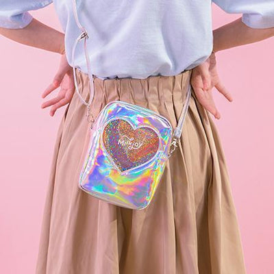 Harajuku Transparent Heart Milk Joy Bag SD02333