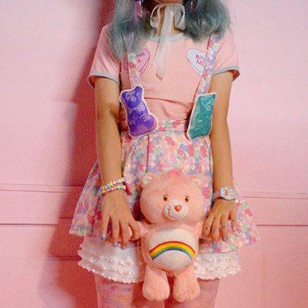 Harajuku "Spank me" "Bite Me" Pink Crop Top SD01716