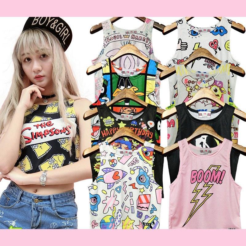 Summer Cartoon Printed Top SD00862