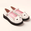 White Cat Strap Lolita Shoes SD00036