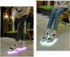 LED Light Emitting Various Colors Gold Strap Sneaker Shoes SD01813