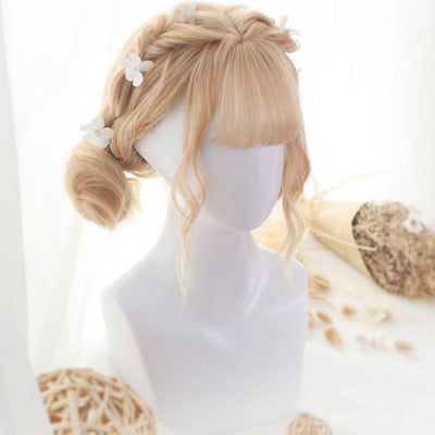 Harajuku lolita blond short wig SD01040