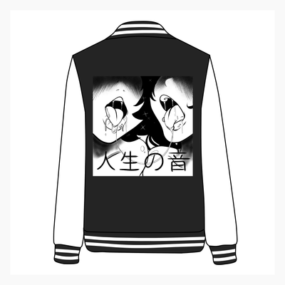 Japanese Erotic Hentai Lewd For Life Drooling Anime Girls Baseball Jacket SD02706