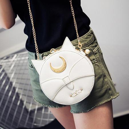 Sailor Moon Kawaii Luna Black/white Shoulder Bag SD00621