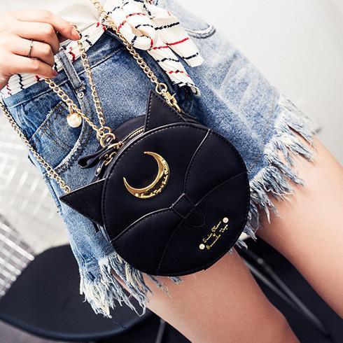 Sailor Moon Kawaii Luna Black/white Shoulder Bag SD00621