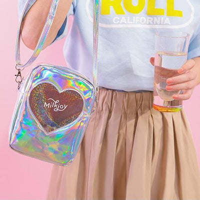 Harajuku Transparent Heart Milk Joy Bag SD02333