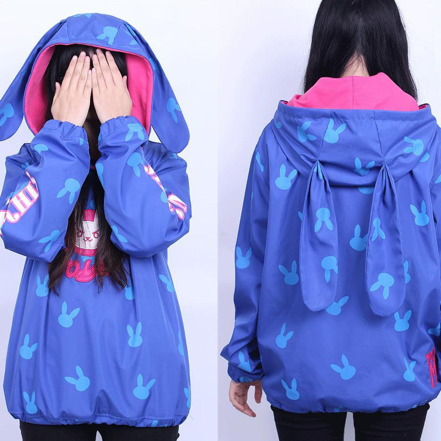 Overwatch DVA D.VA Winter Bunny Ears Hoodie Sweater SD02158