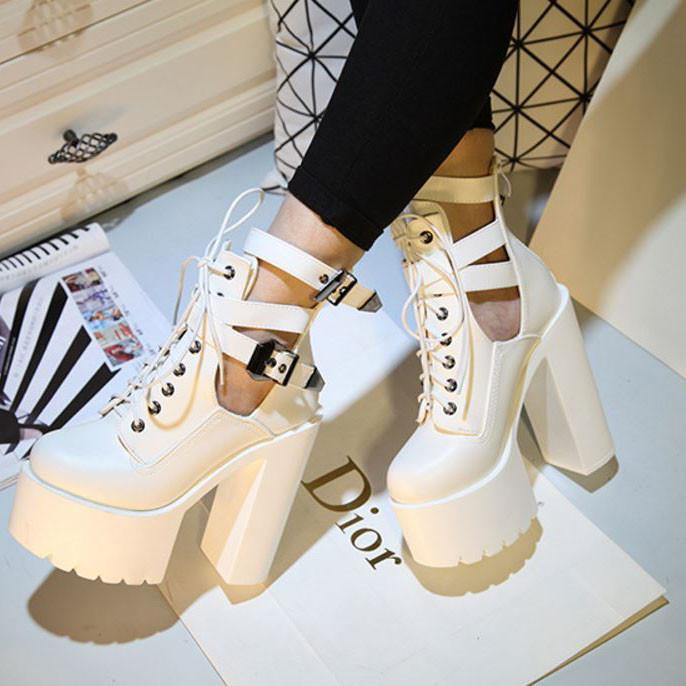 Japanese Harajuku High Platform Strap High-heels Shoes SD02009