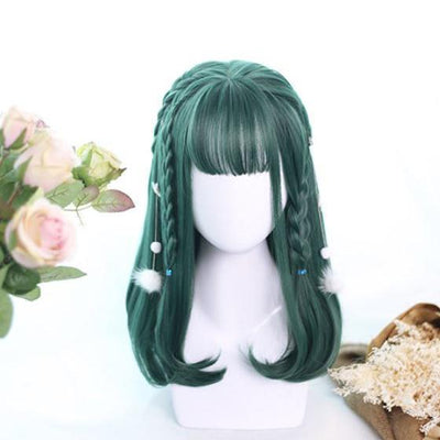 Dark Green Gradient Short Wig SD00218