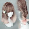 Gradient Brown and Pink Short Wig SD00485