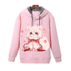 Japanese Winter Sakura Fox Chibi Hoodie Sweater SD02645