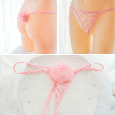 Japanese Sexy Fluffly Bunny Tail Thong Underwear SD01831