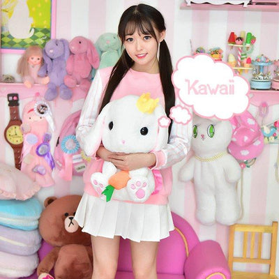 Kawaii Fluffly Bunny Backpack SD01464