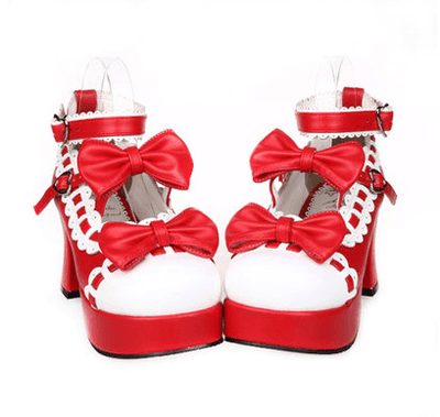 Dolly Lolita Bow Lace High-Heeled Shoes SD00103