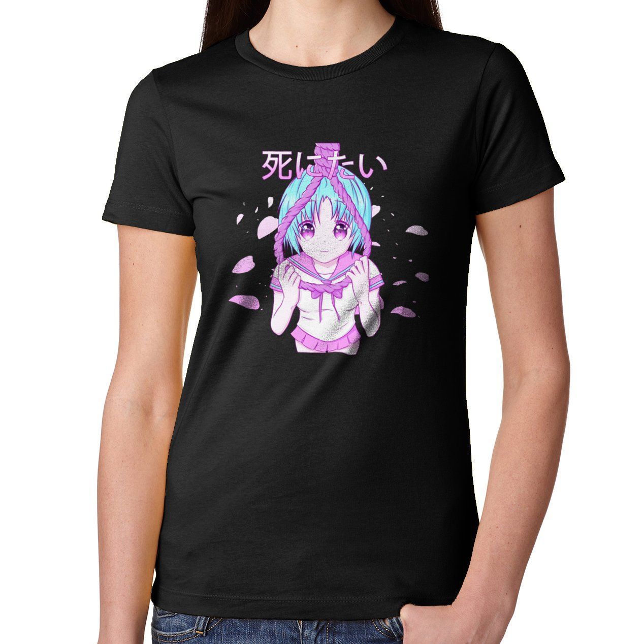 Yami Kawaii Menhera Noose School Girl T-shirtSweater SD02742