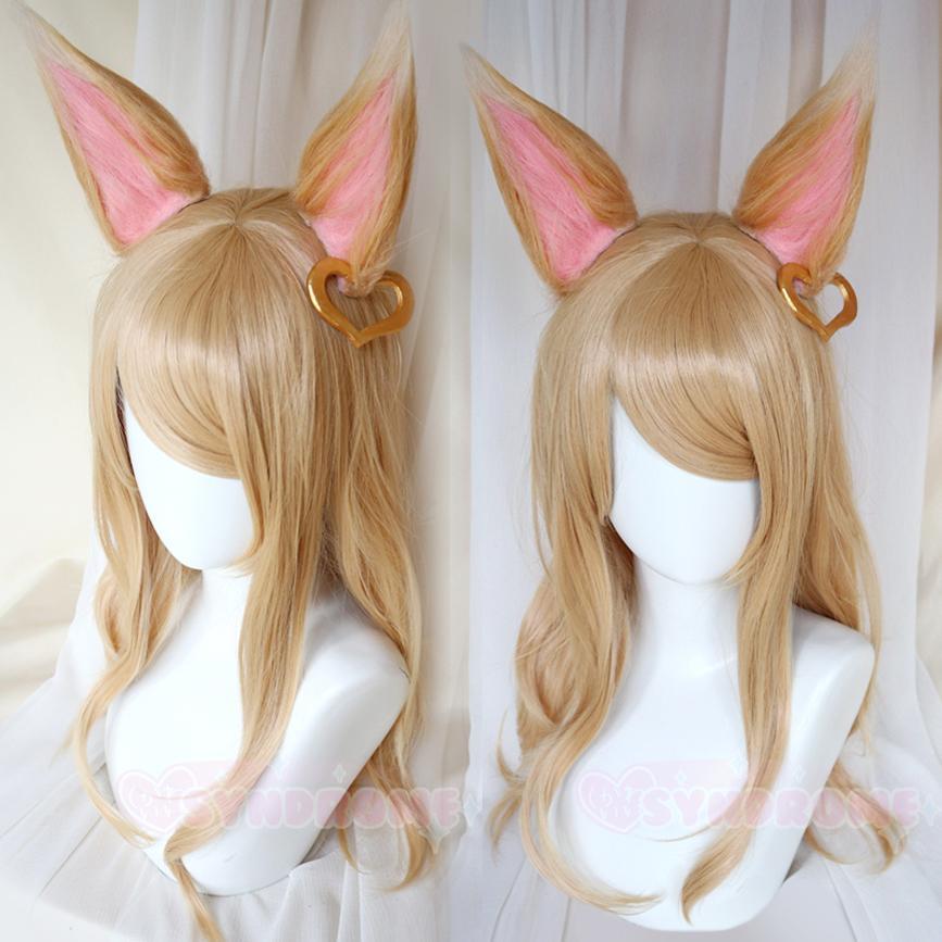 Fox Ears Blonde Long Wig SD00480