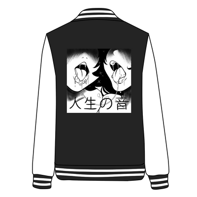 Japanese Erotic Hentai Lewd For Life Drooling Anime Girls Baseball Jacket SD02706