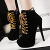 High Heel Cross Strap Martin Boots High Heel Shoes SD01953