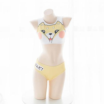 Japanese Summer Inu Shiba Doge Dog Two Piece Swimsuit Swim Suit SD01607