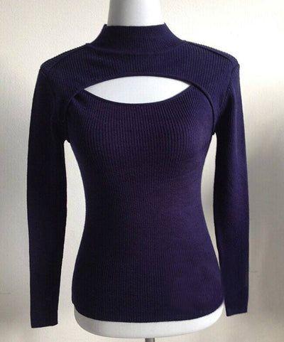 Sexy High Hollow Keyhole Sweater SD00057