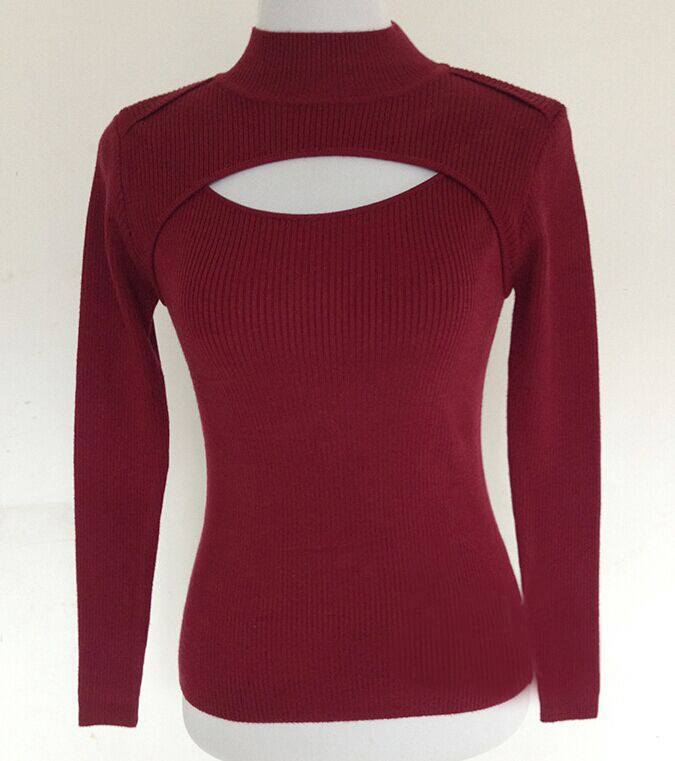 Sexy High Hollow Keyhole Sweater SD00057