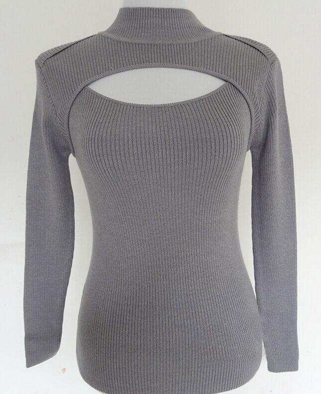 Sexy High Hollow Keyhole Sweater SD00057