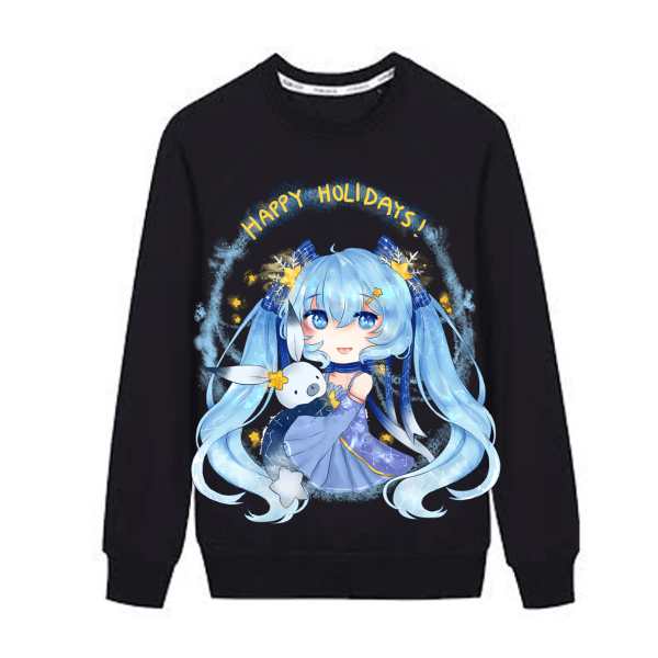 Japanaes Snow Miku Chibi Hoodie Sweater SD02644