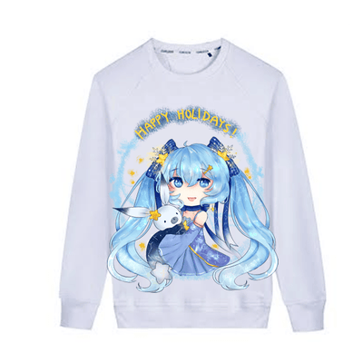 Japanaes Snow Miku Chibi Hoodie Sweater SD02644