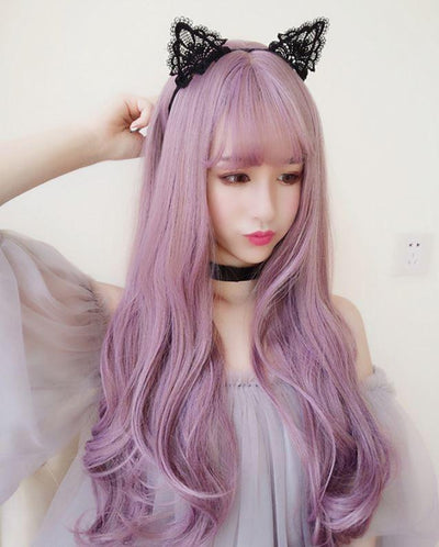 Harajuku Wave Long Purple Wig SD00636