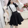 Korean Black Strap String Slim Waist Skirt SD01353