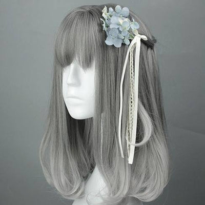 Gradient Grey White Short Wig SD00460