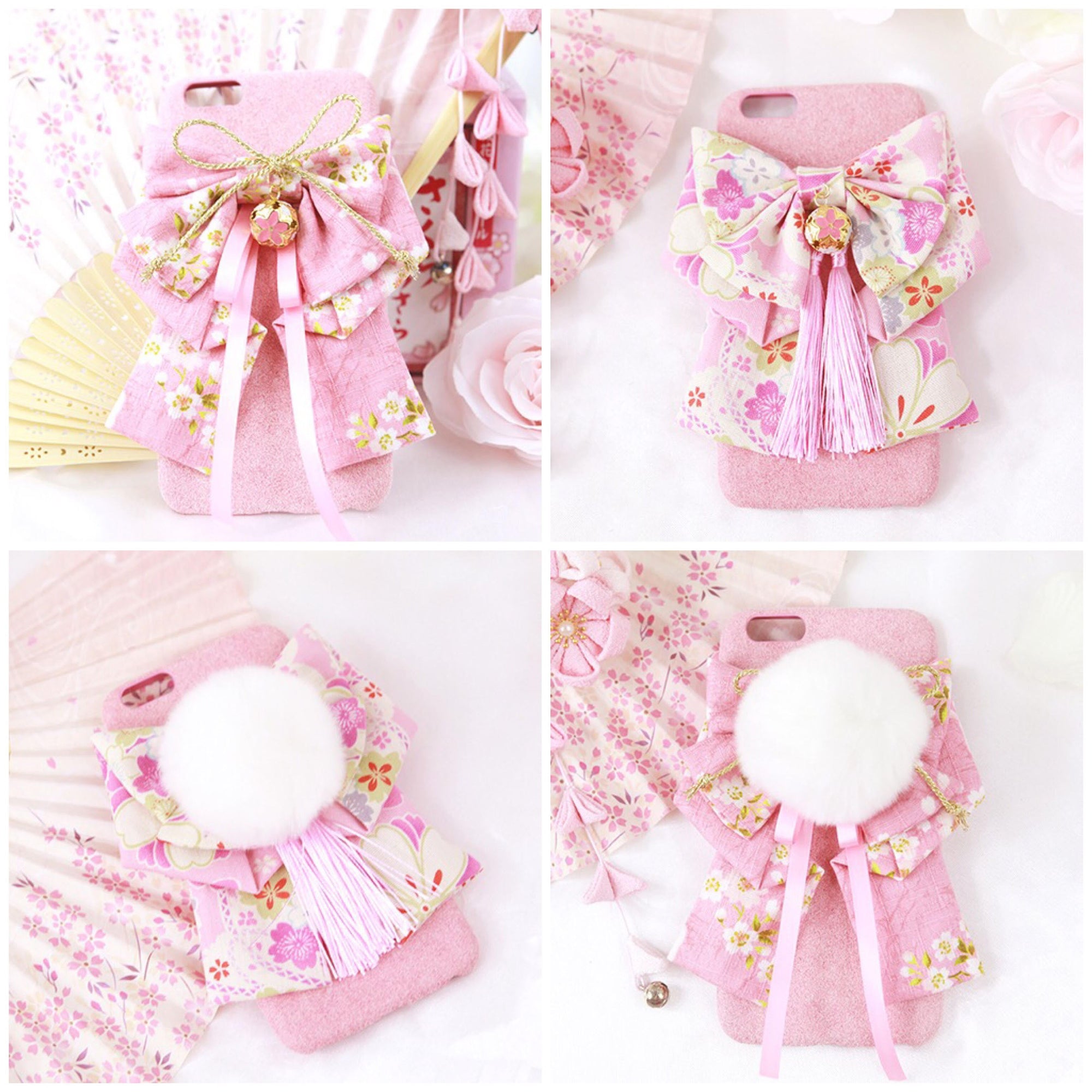 Cute Kimono Bow Fur Ball Phone Case SD00739