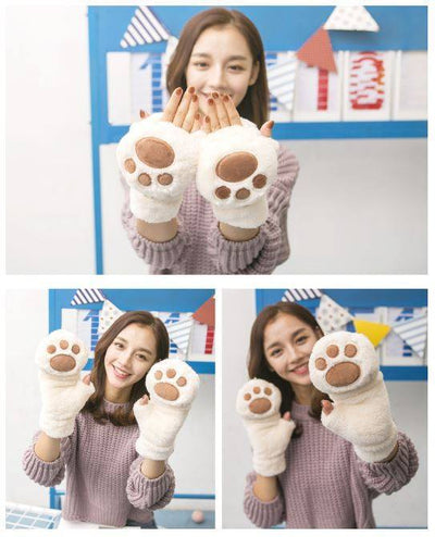 Cute Warm Winter Cat Gloves SD01374