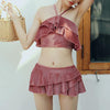 Korean Summer Ruffle Line Two Piece Swimsuit SD02335